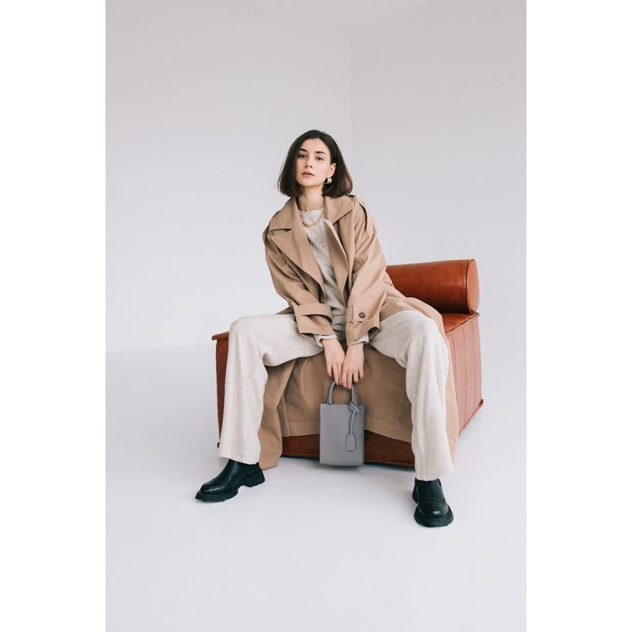 Сумка кросс-боди на молнии, TEXTURA, маленький размер, цвет светло-серый Сумка кросс-боди на молнии, TEXTURA, маленький размер, цвет светло-серый