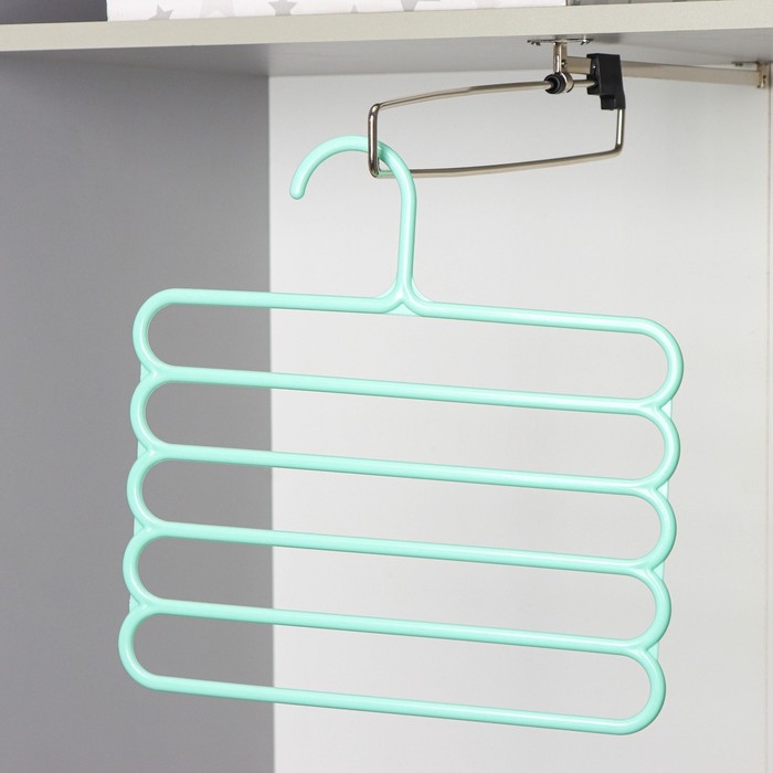 Плечики - вешалки для брюк и юбок Доляна, многогуровневая, 33×33 см, цвет МИКС Плечики - вешалки для брюк и юбок Доляна, многогуровневая, 33×33 см, цвет МИКС