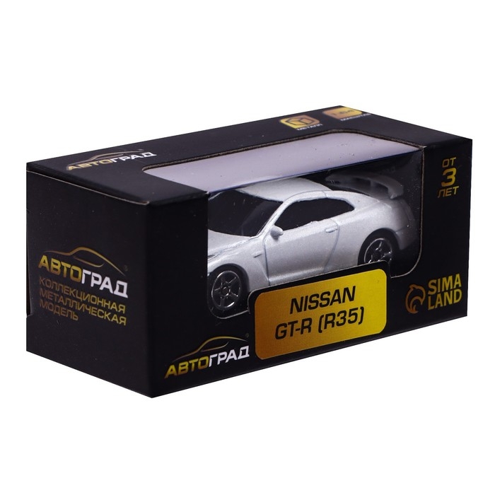 Машина металлическая NISSAN GT-R (R35), 1:64, цвет белый Машина металлическая NISSAN GT-R (R35), 1:64, цвет белый