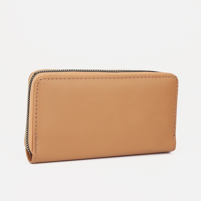 Кошелёк на молнии, цвет бежевый Кошелёк на молнии, цвет бежевый