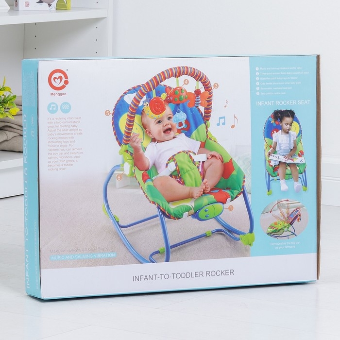 Шезлонг «Улитка и друзья», с погремушками Шезлонг «Улитка и друзья», с погремушками