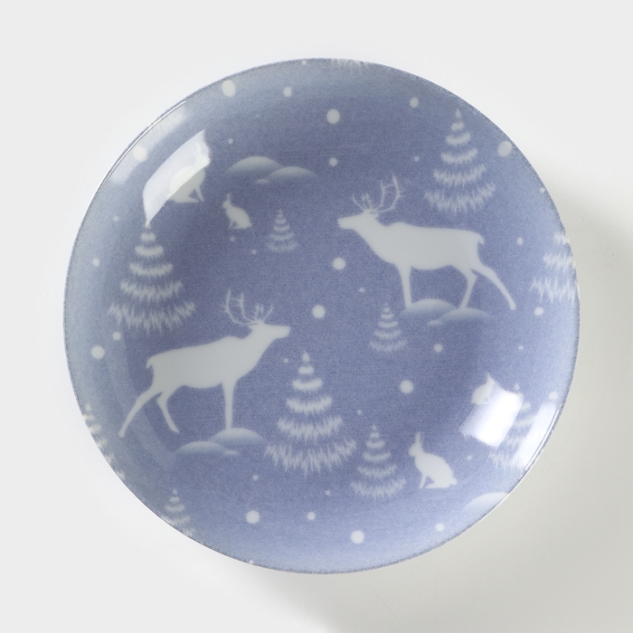 Тарелка фарфоровая «Зимний лес», 700 мл, d=20,5 см Тарелка фарфоровая «Зимний лес», 700 мл, d=20,5 см