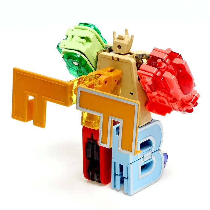 Робо-буквы «Звери», набор 6 в 1, трансформируются, собираются в 1 робота