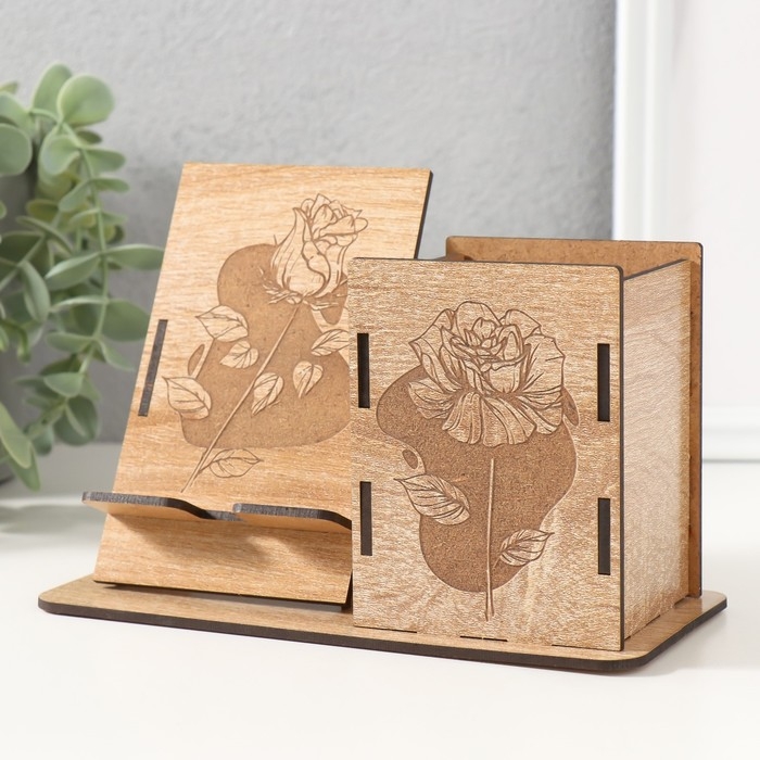 Органайзер настольный Органайзер настольный "Цветок" 18х12,5х9 см (набор 9 деталей)