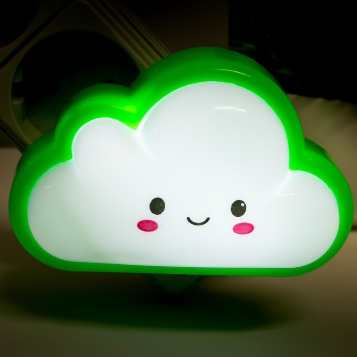 Ночник пластик LED Ночник пластик LED "Облачко" МИКС 8х8х2,5 см RISALUX