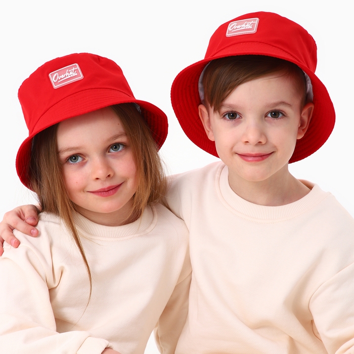 Панама детская для девочки, цвет красный, р-р 48-50 Панама детская для девочки, цвет красный, р-р 48-50