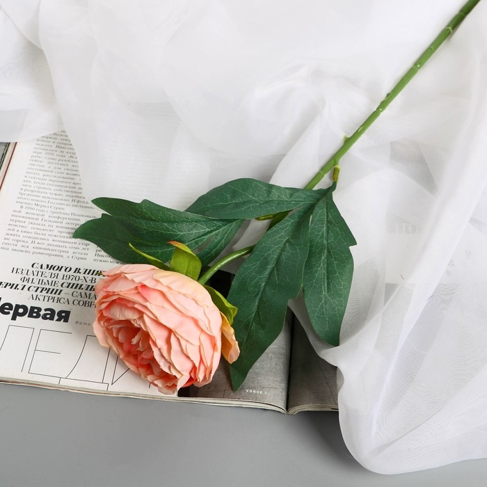 Цветы искусственные  Цветы искусственные "Пион Пижон" d- 8 см 45 см, розовый