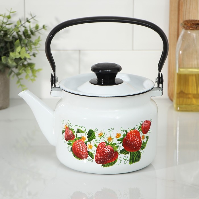 Чайник цилиндрический, 2 л, индукция, деколь МИКС, цвет белый Чайник цилиндрический, 2 л, индукция, деколь МИКС, цвет белый