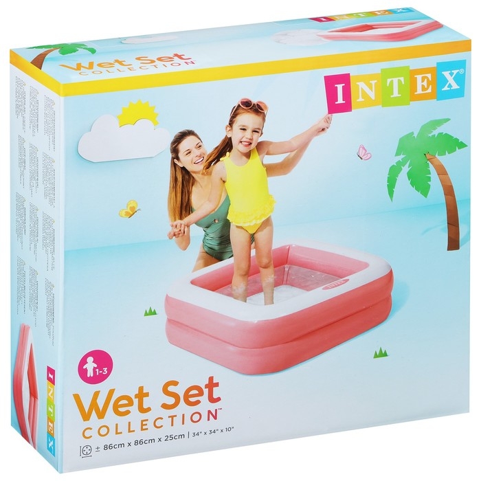Бассейн надувной «Малыш» 57100NP INTEX, 86 х 86 х 25 см, 1-3 года, цвет микс Бассейн надувной «Малыш» 57100NP INTEX, 86 х 86 х 25 см, 1-3 года, цвет микс