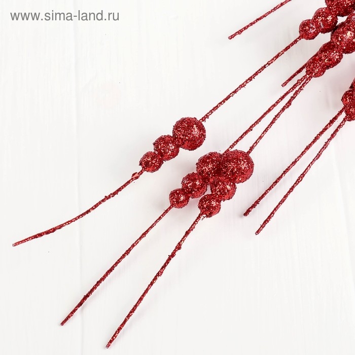 Декор блеск "Три шарика" 130 см, микс