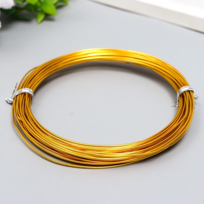 Проволока для творчества d 1мм, золото рул.10 м Проволока для творчества d 1мм, золото рул.10 м