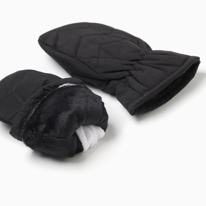 Варежки для мальчика MINAKU, цвет черный, 20 см Варежки для мальчика MINAKU, цвет черный, 20 см