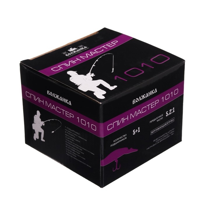 Катушка б/ин Катушка б/ин "Волжанка" Спин Мастер 1010, 5+1 подшипник, 5.2:1