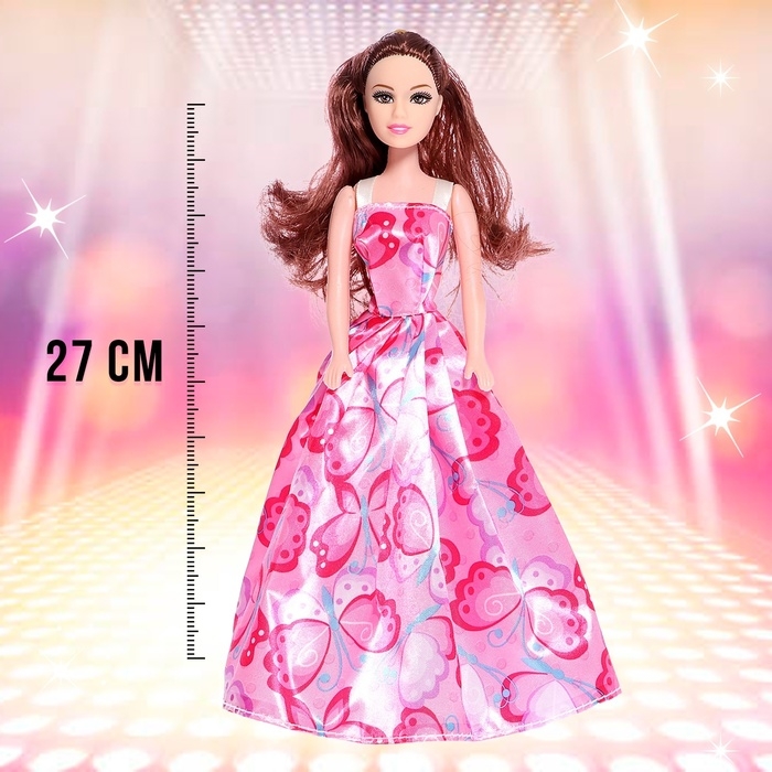 Кукла-модель «Рита» в платье, МИКС