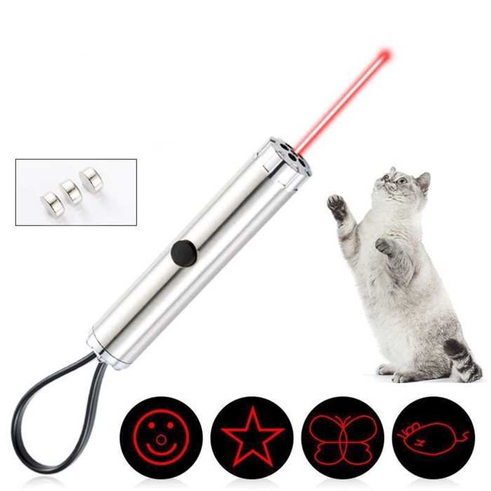 Лазерная указка, 5 видов луча, 3 LR44, красный луч, 6.8 х 1.3 см Лазерная указка, 5 видов луча, 3 LR44, красный луч, 6.8 х 1.3 см