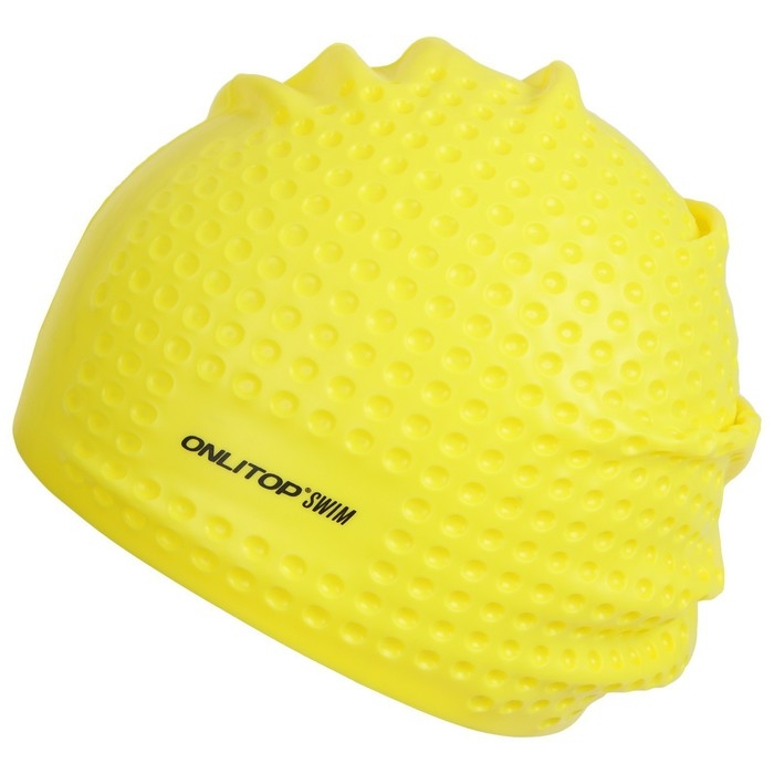 Шапочка для плавания взрослая ONLYTOP Swim, для длинных волос, силиконовая, обхват 54-60 см, цвета МИКС Шапочка для плавания взрослая ONLYTOP Swim, для длинных волос, силиконовая, обхват 54-60 см, цвета МИКС