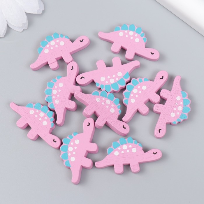 Декор для творчества дерево Декор для творчества дерево "Динозаврики" набор 10 шт 3,4х1,8 см