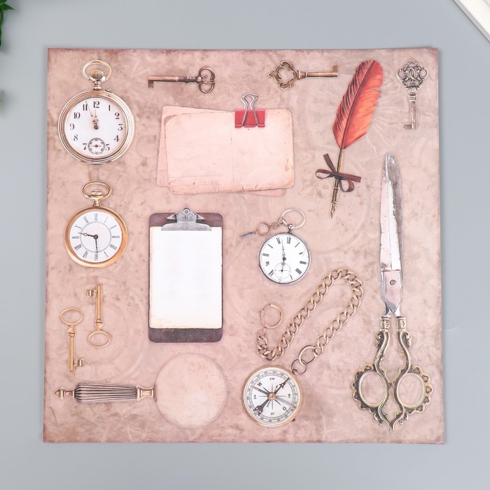 Бумага для скрапбукинга 30х30 см Бумага для скрапбукинга 30х30 см "Ретро", двусторонняя, 12 листов, 12 дизайнов, 180 г/м2