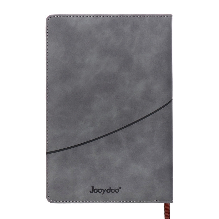 Ежедневник недатированный, А5, 140л, клетка, обл.кожзам, Стиль, серый