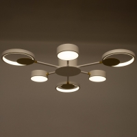 Люстра с ПДУ 2301/6WT LED 120Вт 3000-6000К белый 75х75х8 см BayerLux