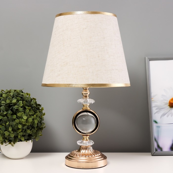 Настольная лампа с подсветкой Настольная лампа с подсветкой "Рунди" Е27 40Вт золото 24х24х41 см