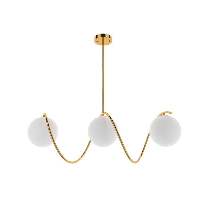 Люстра "Спираль" 3х40Вт E27 золото 20х80х90 см BayerLux