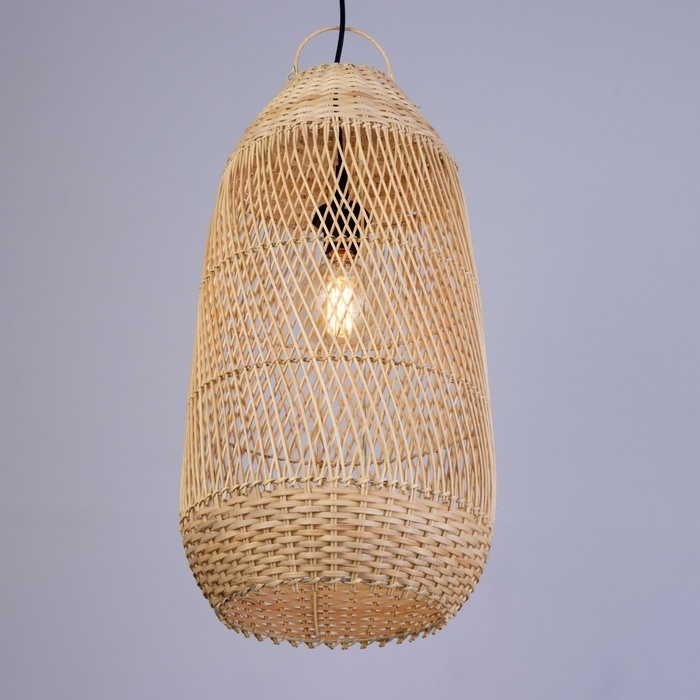 Светильник потолочный из ротанга Светильник потолочный из ротанга "Буана" 1х120Вт, Е27, 30х30х60 см