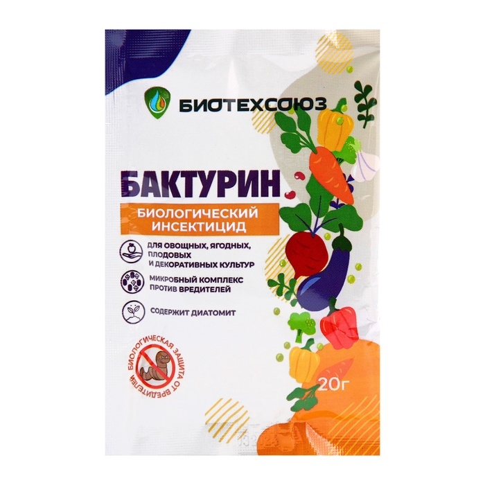 Био-инсектицид  Био-инсектицид "Бактурин", для защиты от насекомых-вредителей, 20 г