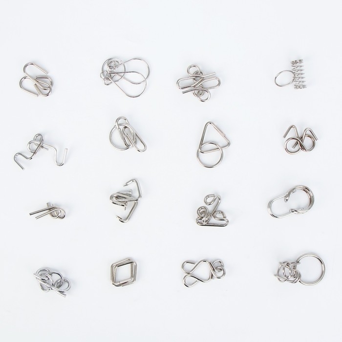 Металлические головоломки 16 шт Металлические головоломки 16 шт "Волшебник"