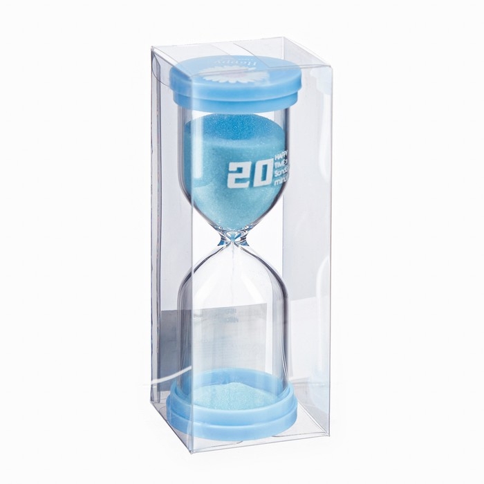Песочные часы Happy time, на 20 минут, 4.4 х 12.6 см, голубые Песочные часы Happy time, на 20 минут, 4.4 х 12.6 см, голубые