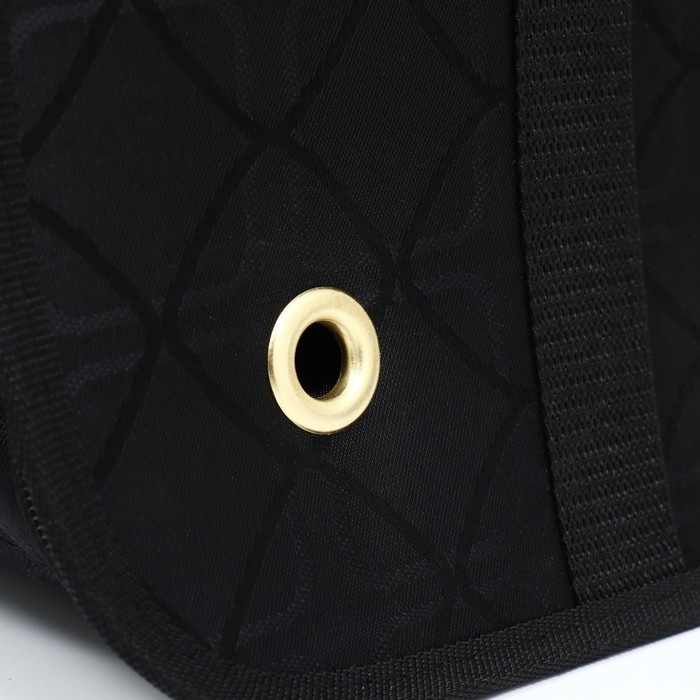 Сумка - переноска для животных Сумка - переноска для животных "Люкс", ПВХ, жаккард, 49 х 30 х 35 см, чёрная