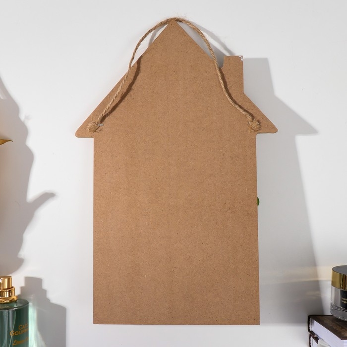 Крючки декоративные дерево Крючки декоративные дерево "Домик - Суккулент в горшочке" 30х20х4 см