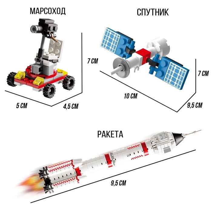 Конструктор «Космос. Космодром», 1241 деталь Конструктор «Космос. Космодром», 1241 деталь
