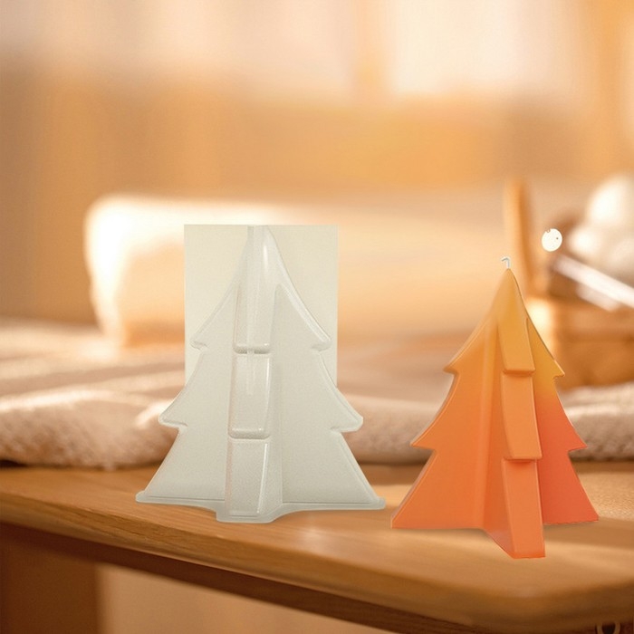 Силиконовая форма для эпоксидной смолы «Маленькая ёлочка», для свечей, 7,7 × 8,3 × 8,3 см Силиконовая форма для эпоксидной смолы «Маленькая ёлочка», для свечей, 7,7 × 8,3 × 8,3 см