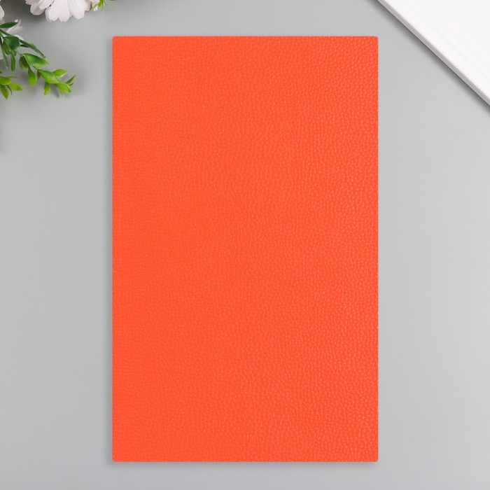 Лист для творчества иск.кожа Лист для творчества иск.кожа "Рисунок Личи" красно-оранжевый лист 33х20 см толщина 1 мм