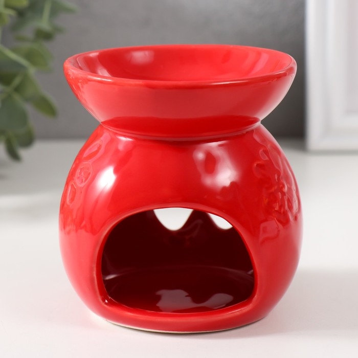 Аромалампа керамика  Аромалампа керамика "Бабочка" красная 7,2х7,2х8,9 см