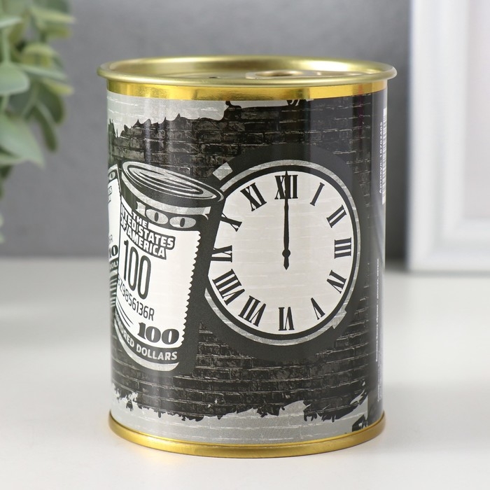 Копилка-банка металл Копилка-банка металл "Время деньги"