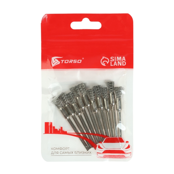 Щетка металлическая, 5 см, нержавеющая сталь, набор 10 шт Щетка металлическая, 5 см, нержавеющая сталь, набор 10 шт