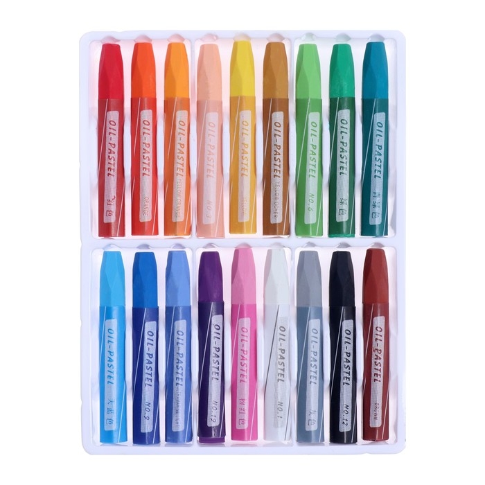 Пастель масляная 18 цветов в бумажном держателе, в картонной коробке Пастель масляная 18 цветов в бумажном держателе, в картонной коробке