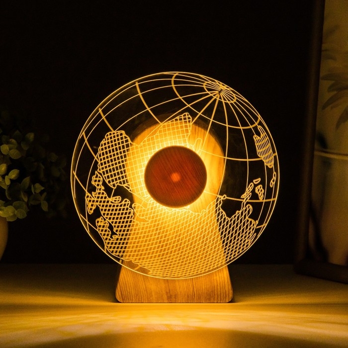 Светильник сенсорный  Светильник сенсорный "Глобус" LED крутится 6Вт USB 15х4х16 см RISALUX