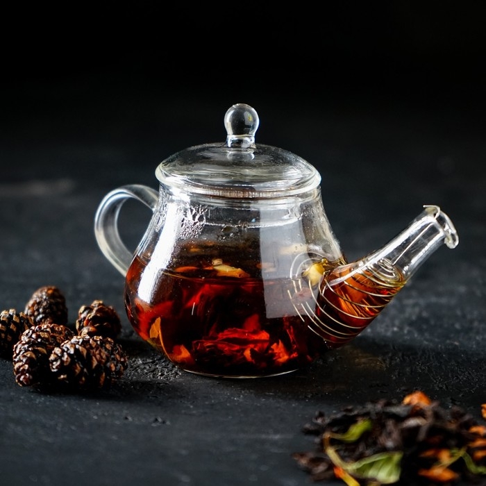 Чайник заварочный «Дамбо», 100 мл, стекло, с металлическим ситом, прозрачный Чайник заварочный «Дамбо», 100 мл, стекло, с металлическим ситом, прозрачный