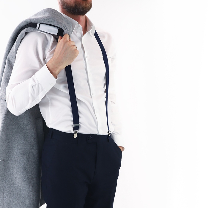 Подтяжки взрослые, ширина 2,5 см, цвет тёмно-синий Подтяжки взрослые, ширина 2,5 см, цвет тёмно-синий