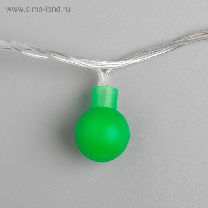 Гирлянда «Нить» 5 м с насадками «Шарики зелёные», IP20, прозрачная нить, 30 LED, свечение зелёное, 8 режимов, 220 В Гирлянда «Нить» 5 м с насадками «Шарики зелёные», IP20, прозрачная нить, 30 LED, свечение зелёное, 8 режимов, 220 В