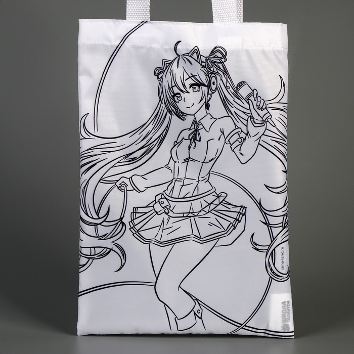 Сумка-шопер, раскраска «Девочка с микрофоном», 32 х 23 см Сумка-шопер, раскраска «Девочка с микрофоном», 32 х 23 см