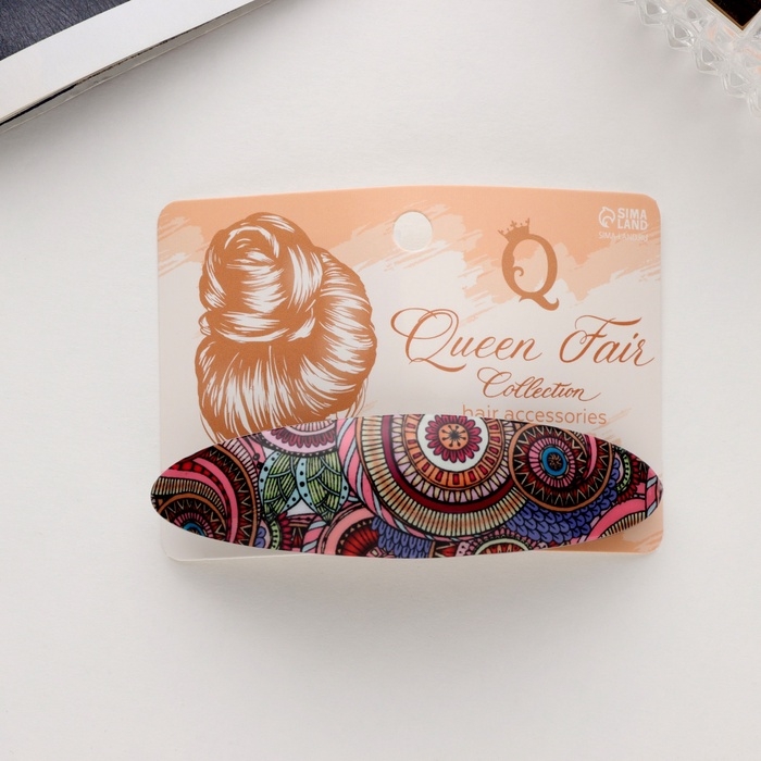 Заколка-автомат для волос Заколка-автомат для волос "Сильва" весна узоры, 9,5 см, микс