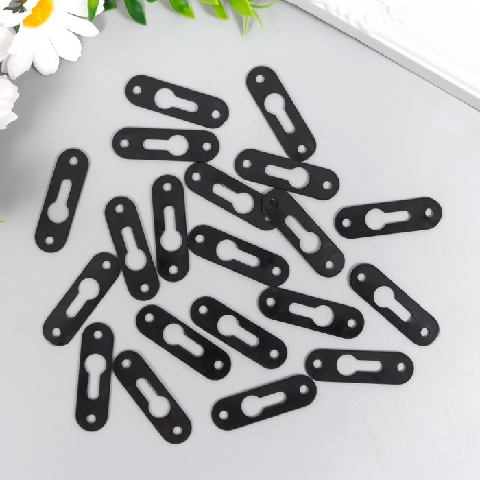 Петля для картины, фоторамки металл (набор 20 шт) чёрная 3,9х1,2 см Петля для картины, фоторамки металл (набор 20 шт) чёрная 3,9х1,2 см