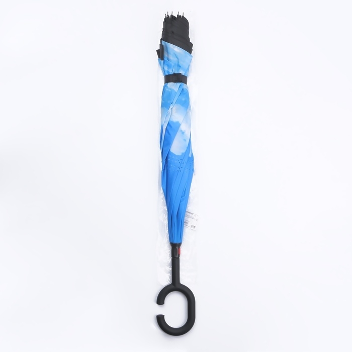 Зонт - наоборот «Небеса», механический, 8 спиц, R = 53/60 см, D = 120 см, цвет МИКС Зонт - наоборот «Небеса», механический, 8 спиц, R = 53/60 см, D = 120 см, цвет МИКС