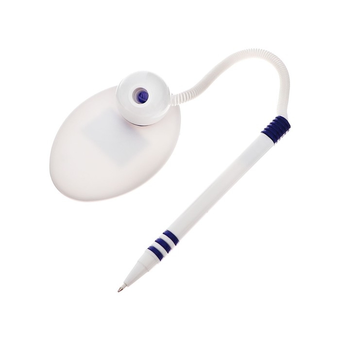 Ручка шариковая на самоклеящейся подставке Attomex 0,7 мм, сменный стержень, синие чернила, пластиковая пружина Ручка шариковая на самоклеящейся подставке Attomex 0,7 мм, сменный стержень, синие чернила, пластиковая пружина