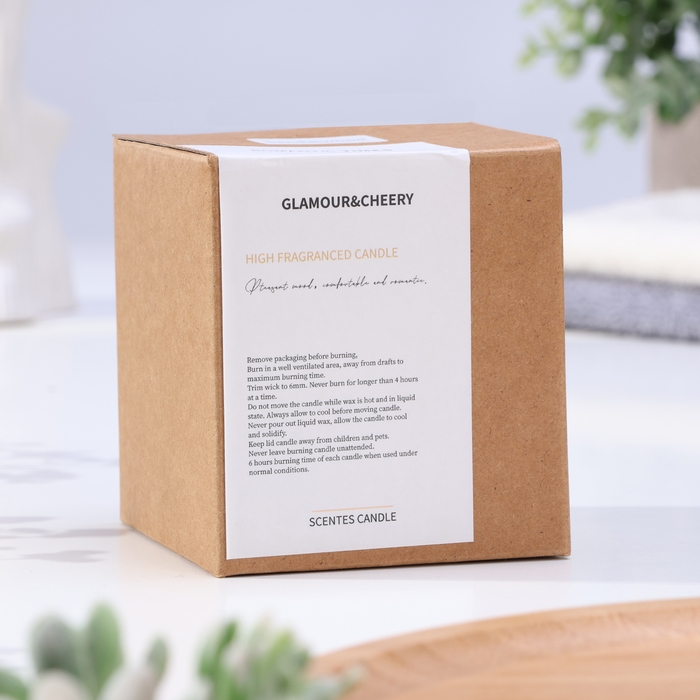 Свеча ароматическая в стакане  Свеча ароматическая в стакане "Bomantic", 200 г, сандаловое дерево