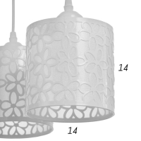 Светильник BayerLux 1954/3WT E27 40Вт белый 29х29х22-122 см